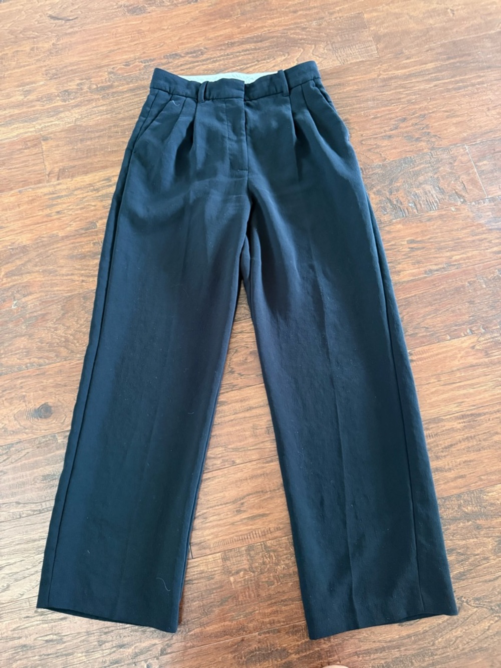 Wilfred Black Wide-Leg Pleated Trousers